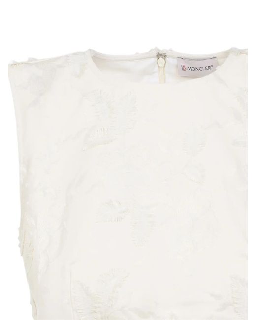 Abito Midi A Fiori di Moncler in White