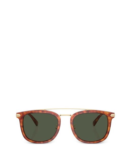 COACH Green Tortoiseshell-Effect Double-Bridge Sunglasses for men