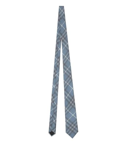 Burberry Blue Check Tie for men