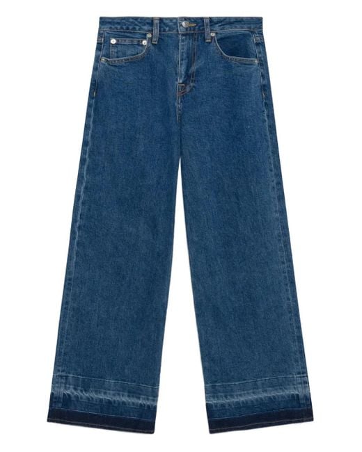 Jonathan Simkhai Blue Jude Jeans mit weitem Bein