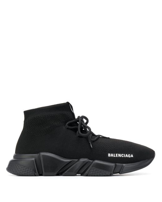 Balenciaga Speed Lace Trainers in Black for Men - Save 38% | Lyst