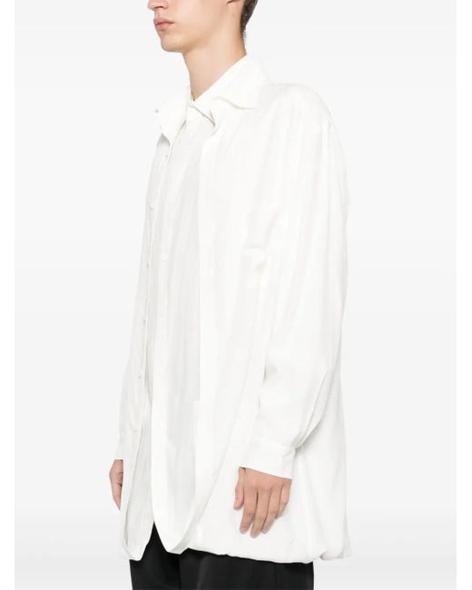 Yohji Yamamoto White Double-Layered Shirt for men