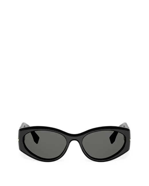 Fendi Black Oval-Frame Sunglasses