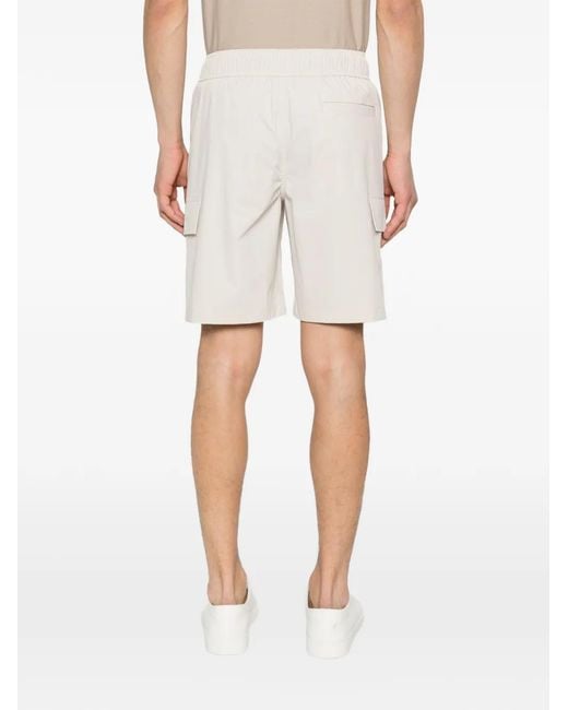 ALPHATAURI White Plex Belt Cargo Shorts for men