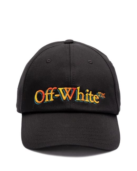 Off-White c/o Virgil Abloh Black Logo-Embroidered Cap for men