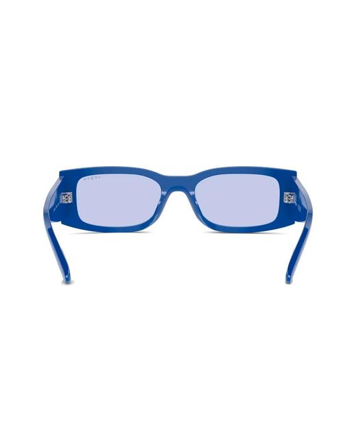 Vogue Eyewear Blue Logo-Print Rectangle-Frame Sunglasses