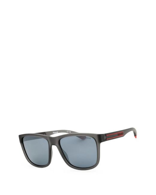 Polaroid Gray Rectangle-Frame Sunglasses for men