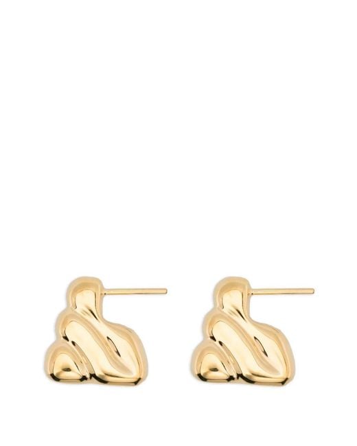 Maria Black Metallic Small Bogota Wavy Earrings