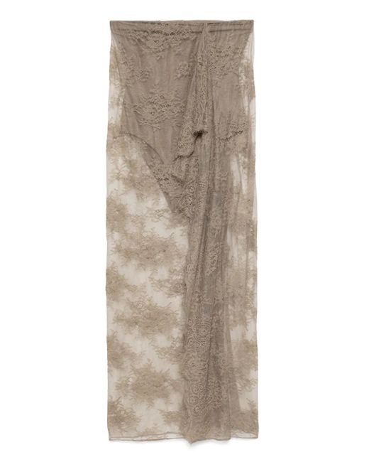 Christopher Esber Natural Floating Lace Dress