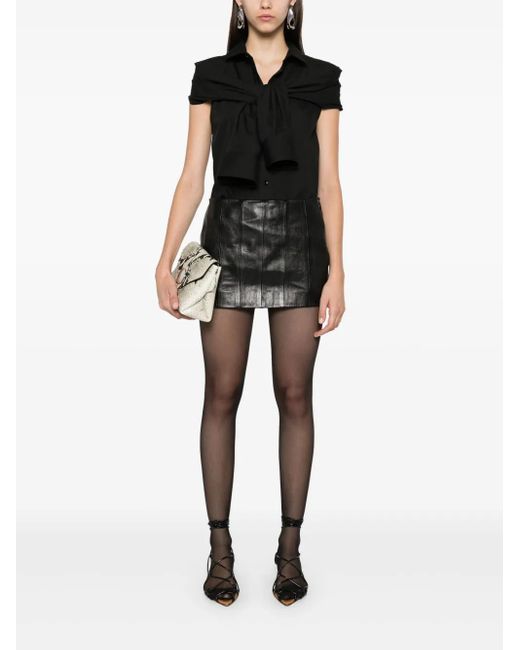 Khaite Black Meelar Mini Skirt