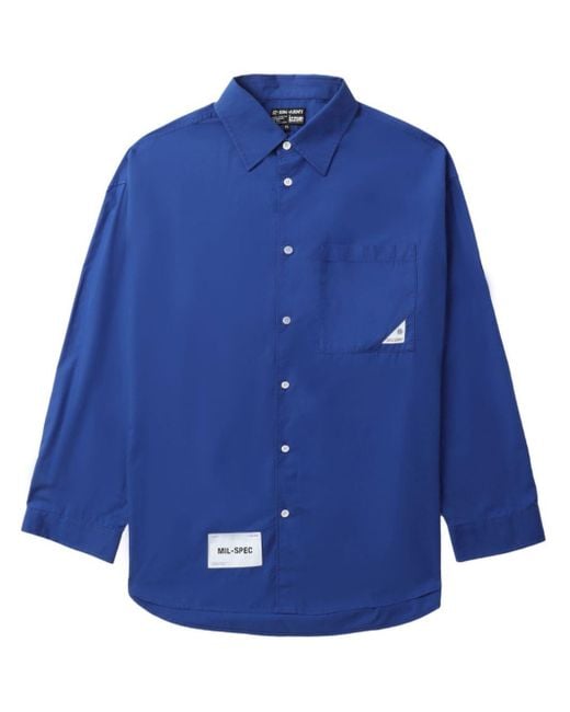 Izzue Hemd mit Logo-Applikation in Blue für Herren