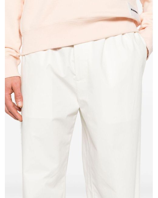 Jil Sander White Water-repellent Cotton Trousers for men