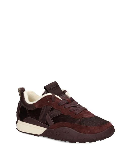 Kate Spade Brown Fur-Textured Sneakers