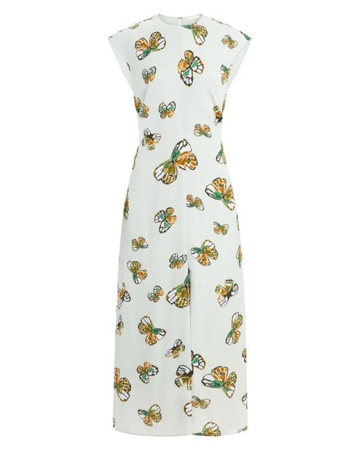 Robe Imprimée Zuri À Mancherons Marie Oliver en coloris White