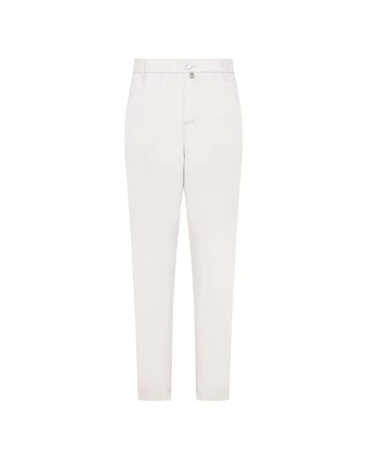Jacob Cohen White Logo-Plaque Trousers for men