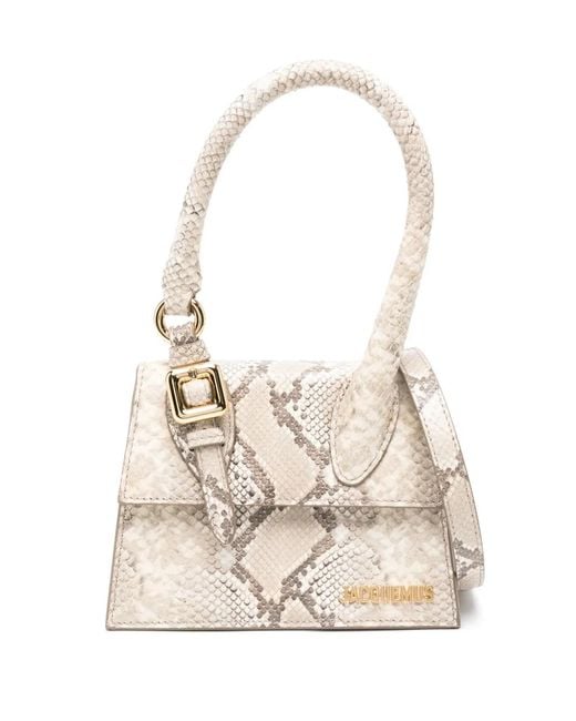 Jacquemus White Le Chiquito Moyen Boucle Tote Bag