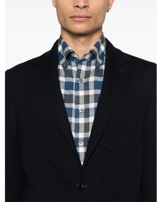 Canali Blue Single-Breasted Blazer for men