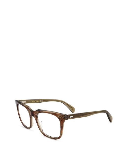 Rag & Bone Brown Square-Frame Glasses for men