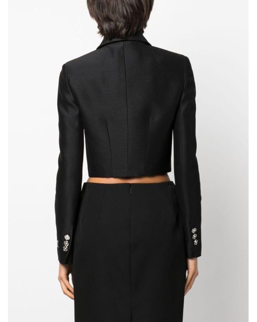 Versace Black Cropped Button-up Jacket