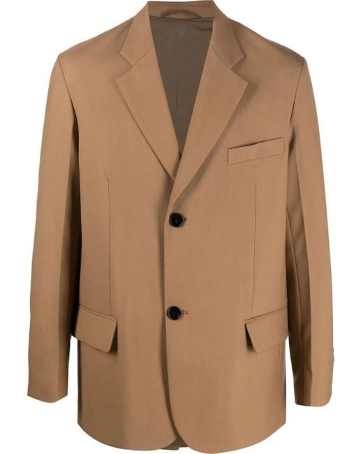 Marni Brown Single-Breasted Tailored Blazer for men