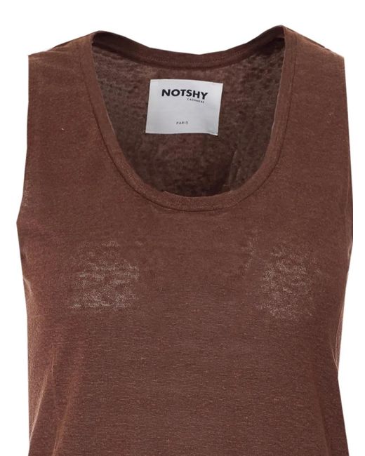 Not Shy Brown Yana Tank Top