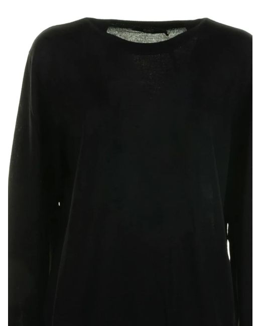Seventy Black Long-Sleeve Split-Cuff Sweatshirt