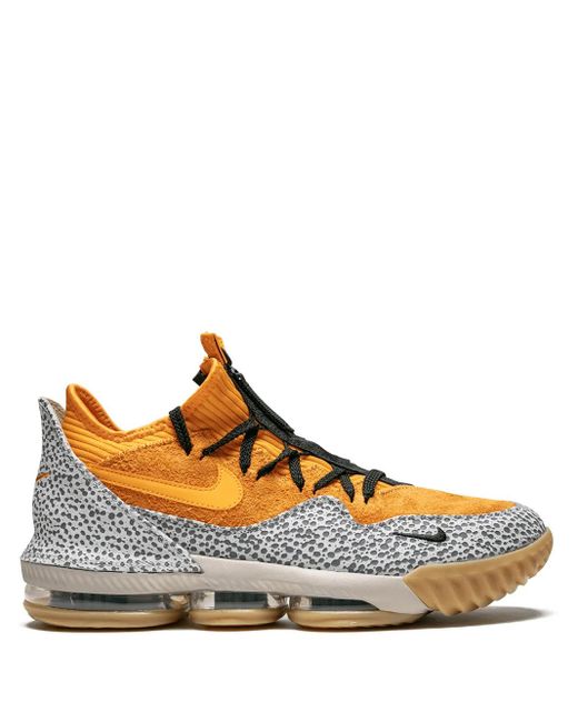 Nike Orange X Atmos Lebron Xvi Low Ac "Safari" Sneakers