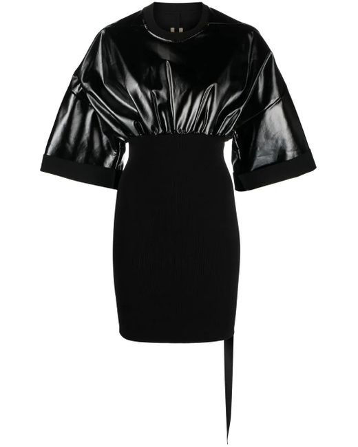 Rick Owens Black Tommy Cinched-Waist Dress
