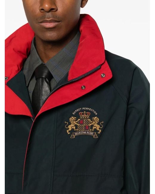Martine Rose Black Crest-Embroidered Jacket for men