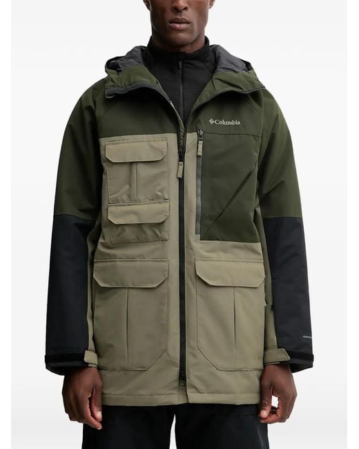 Columbia Green Hooded Ski Jacket for men
