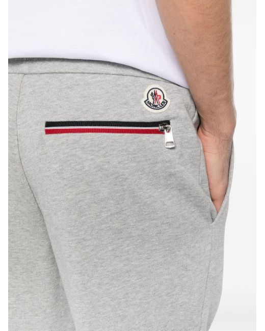 Moncler Gray Tapered Cotton Track Pants - Men's - Cotton for men