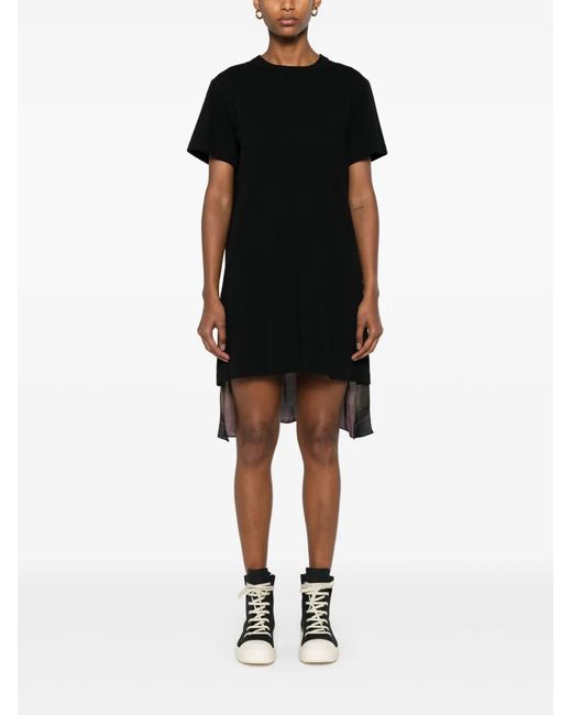 Sacai Black Panelled Mini Dress