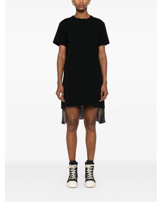 【sacai】 ブラック パネル ミニワンピース Sacai パネル ミニドレス ブラック | Lyst