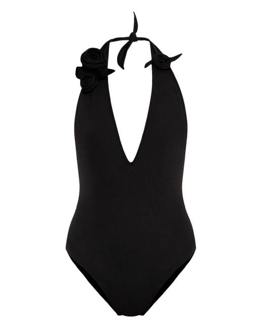 Maillot De Bain À Appliqués Fleurs Coperni en coloris Black