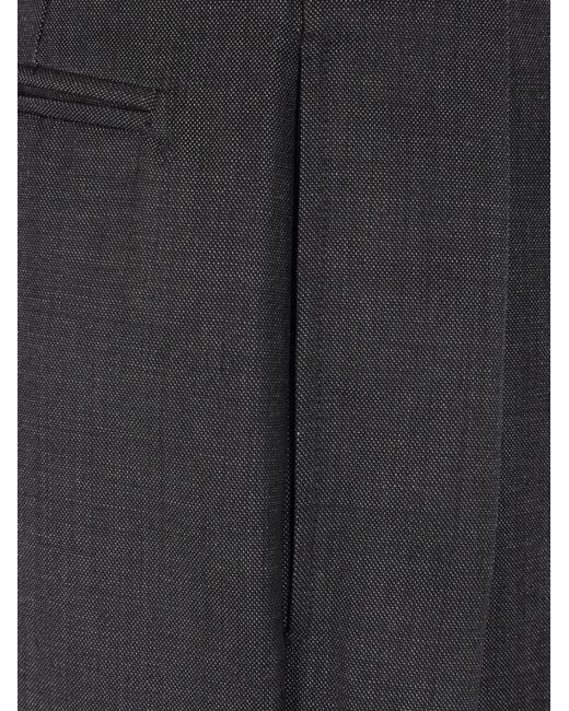 Niccolò Pasqualetti Gray Pleated Trousers