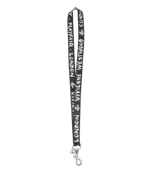 Vivienne Westwood White Logo-Print Keyring