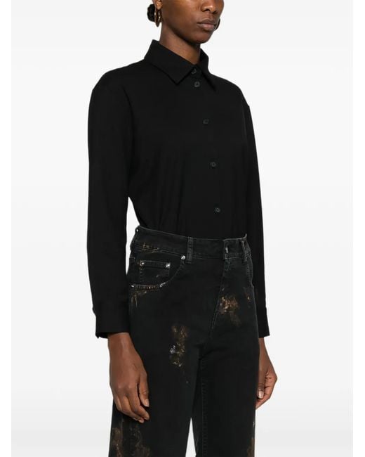 MEDEA Black Button Bodysuit