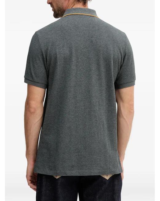 Hackett Gray Cotton Polo Shirt for men