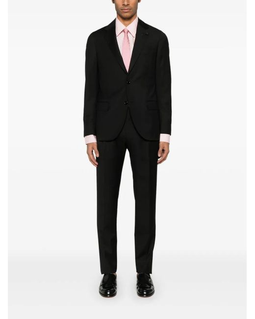 Lardini Black Wool Suit for men