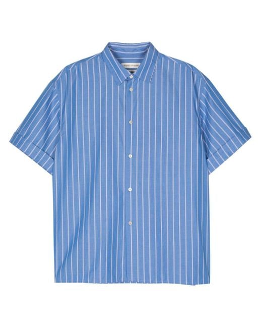 A Kind Of Guise Blue Elio Striped Poplin Shirt for men