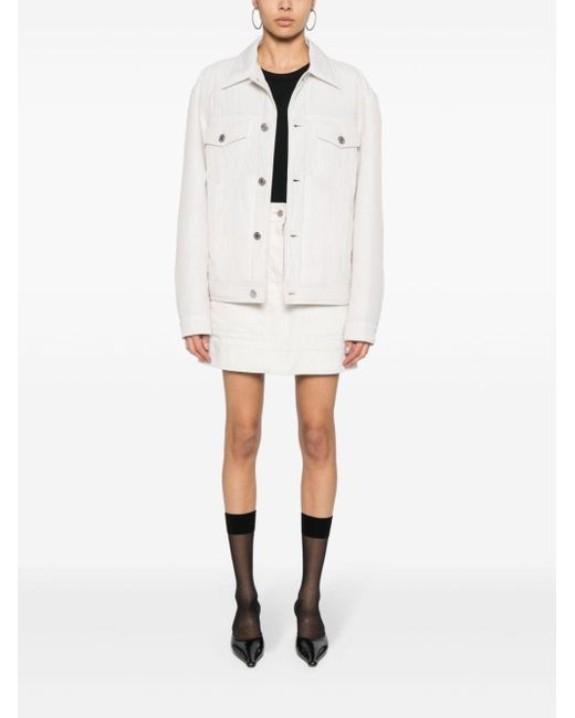 AMI White Padded Buttoned Jacket