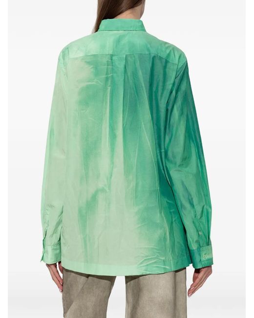 Loewe Green Button-Down Cotton Shirt