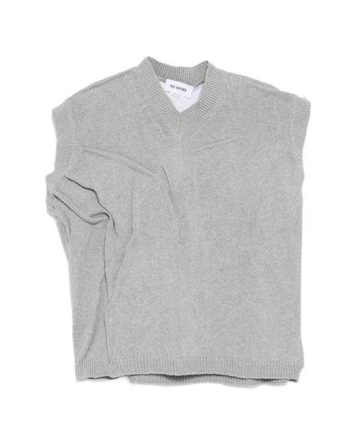 Hed Mayner Gray Logo-Embroidered Vest for men