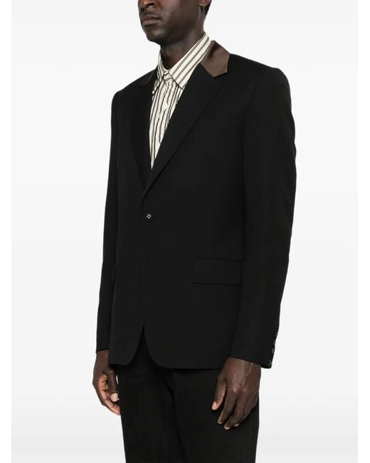 Wales Bonner Black Single-Breasted Blazer for men