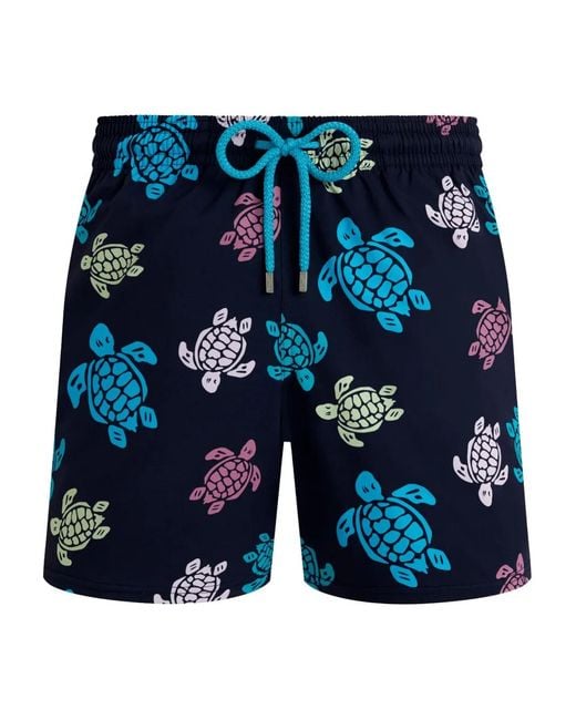 Vilebrequin Blue Turtles-Print Swim Shorts for men