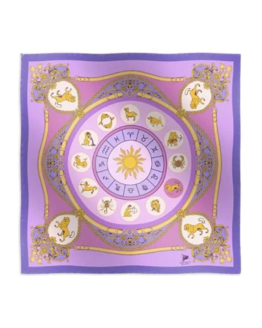 Elios Milano ライオンゾディアック スカーフ Purple