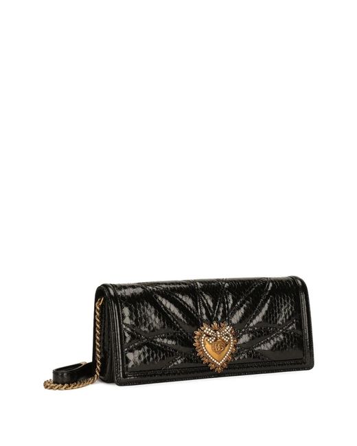 Borsa A Spalla Devotion di Dolce & Gabbana in Black