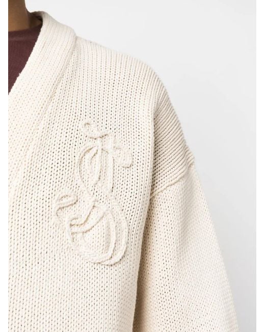 Jil Sander Cardigan Mit Logo-Stickerei in White für Herren