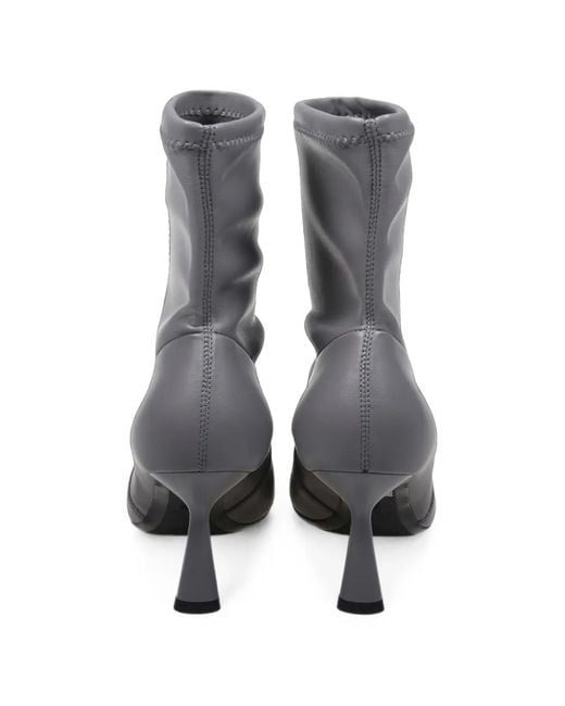Sergio Levantesi Gray Janet Pointed-Toe Ankle Boots
