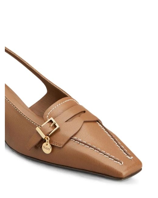 Tod's Brown Slingback Pumps